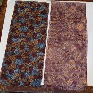 Collection of five women's scarves